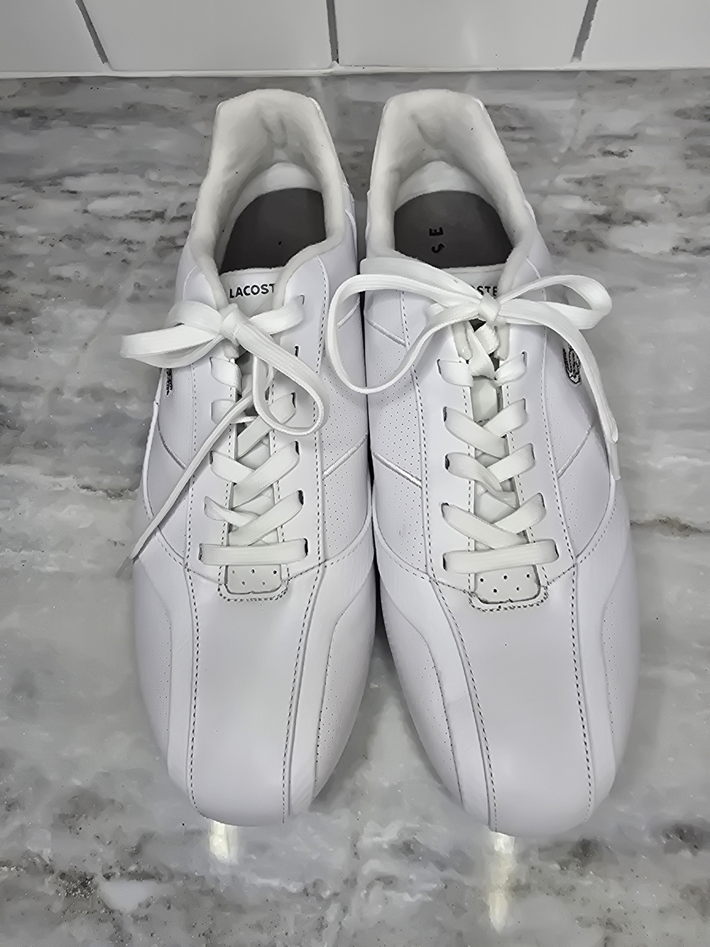 Lacoste Radium Leather Sneakers White Men's Size 10 View 3
